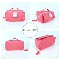 Large Capacity Multi-Compartment Cosmetic Bag – Versatile Travel Makeup Organizer